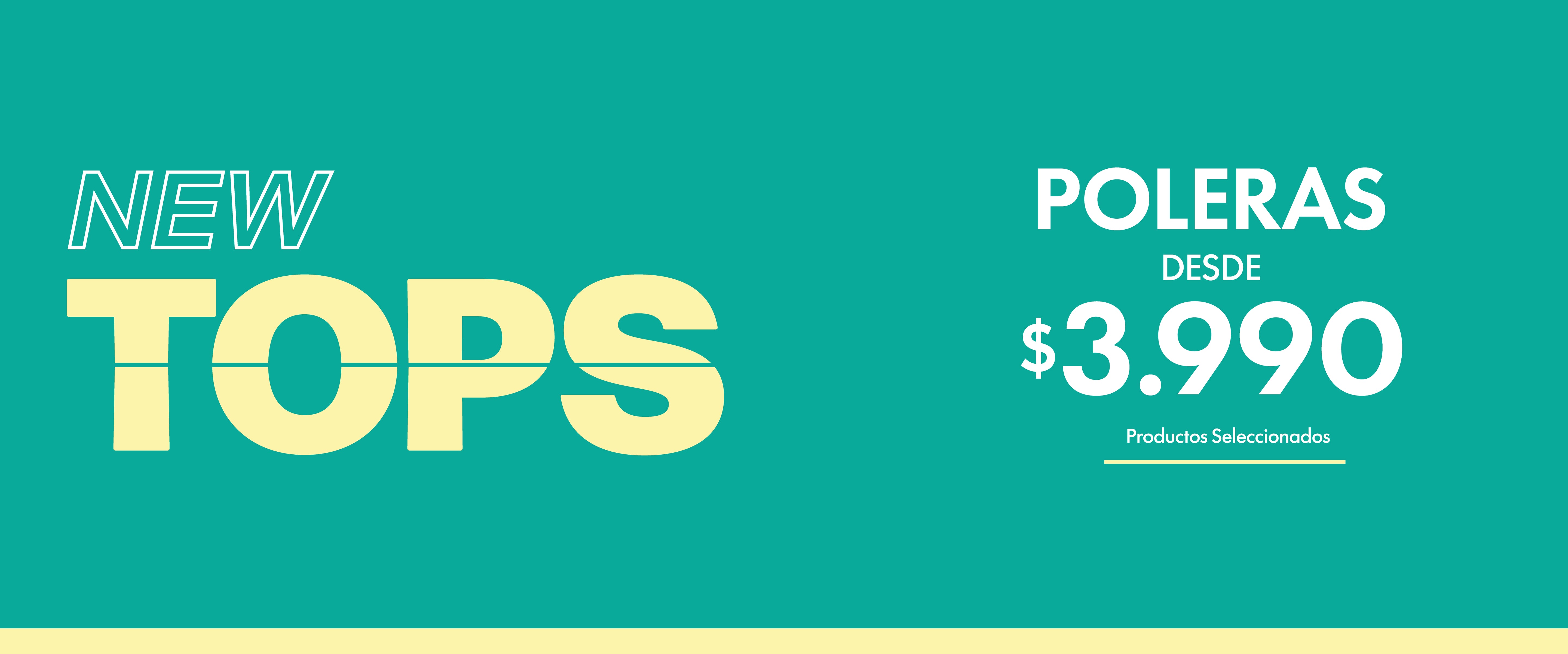 POLERAS DESDE $3.990 Productos  Seleccionados