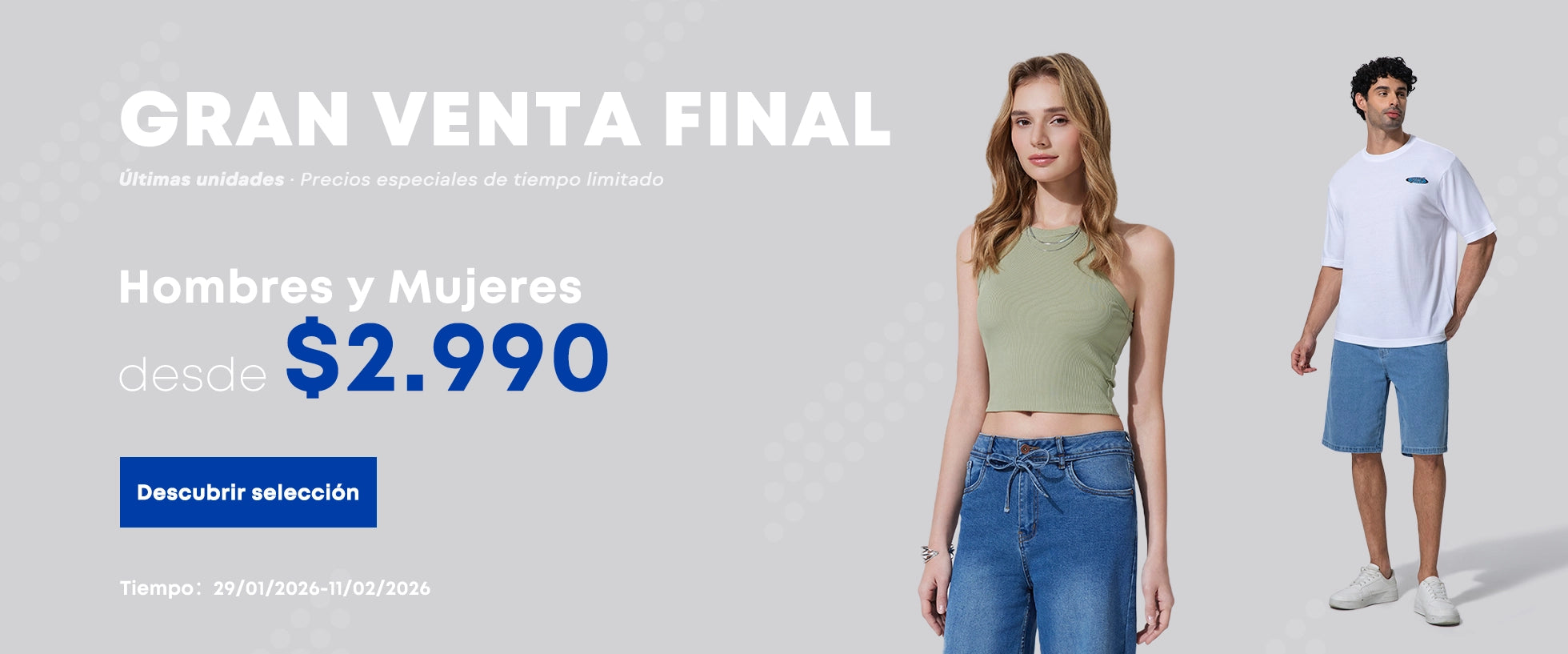 GRAN VENTA FINAL
Ultimas unidades. Precios especiales de tiempo limitado