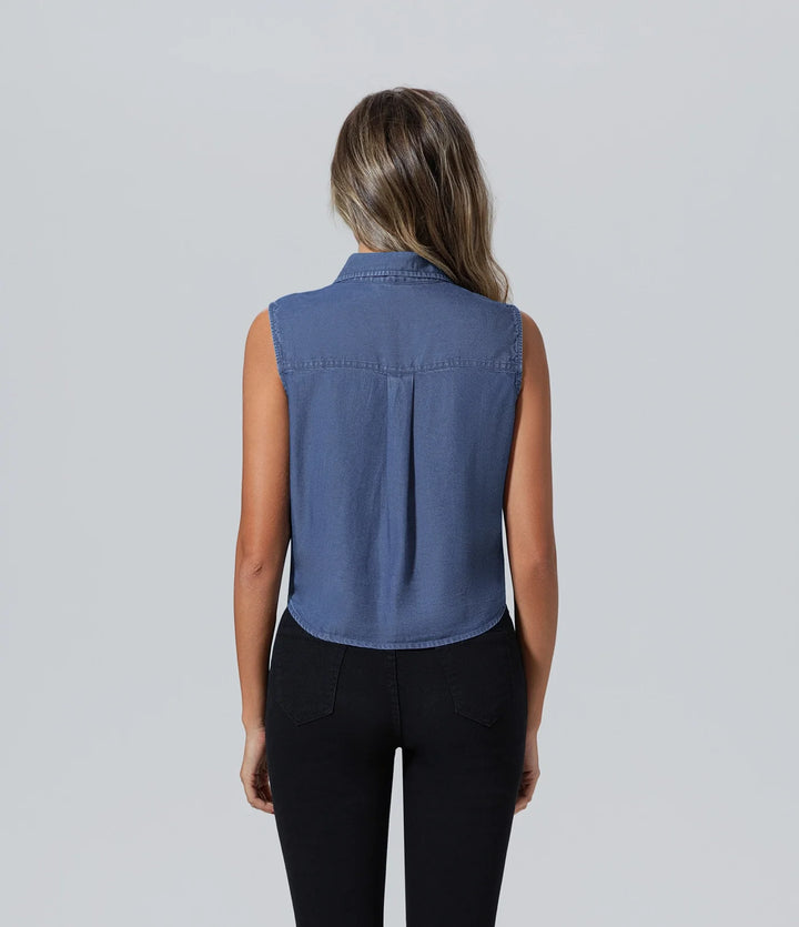 Blusa sin mangas de mujer las mujeres dril Blusa, Camisa, Casual, Elegant, Moda