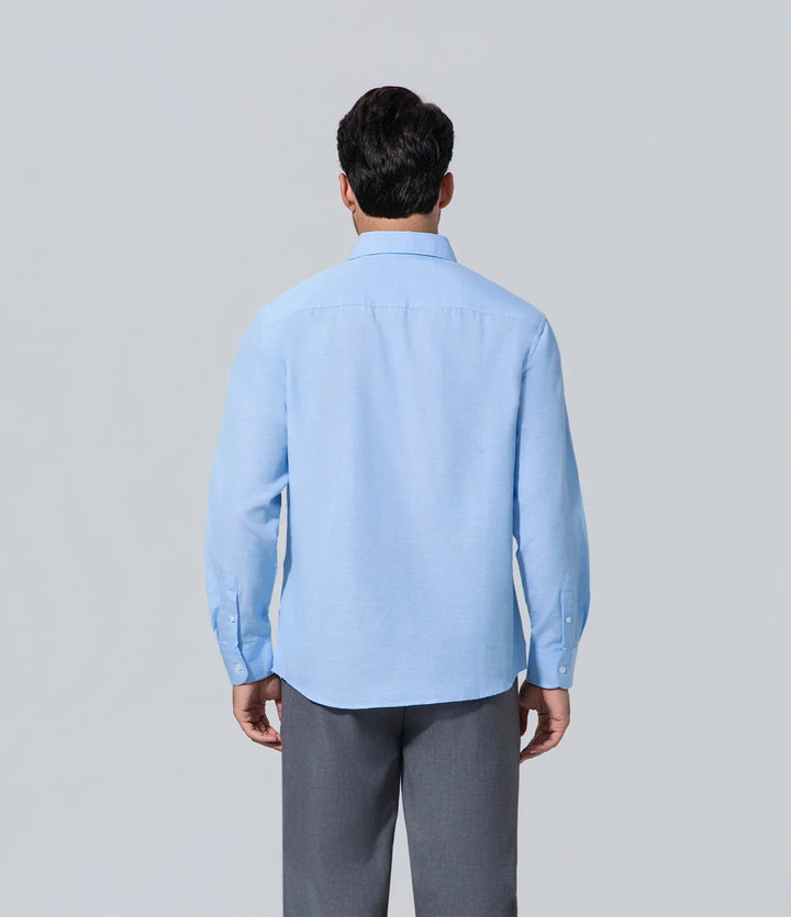 Camisa de hombre moda los hombres luz azul