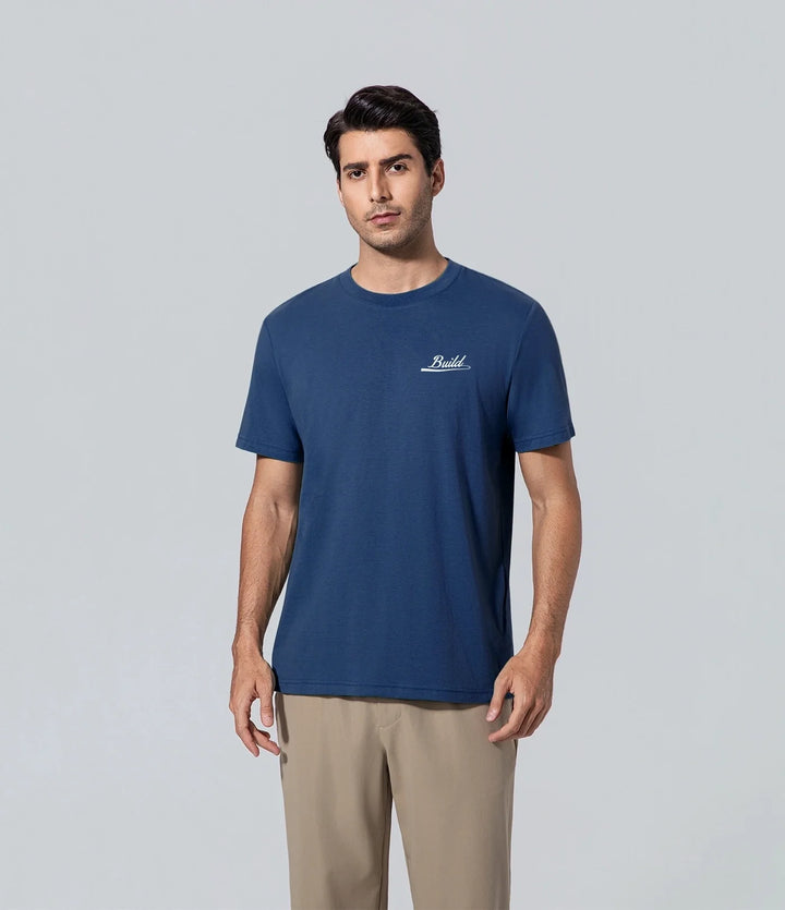 Camiseta polera para hombre de los hombres manga corta marina guerra