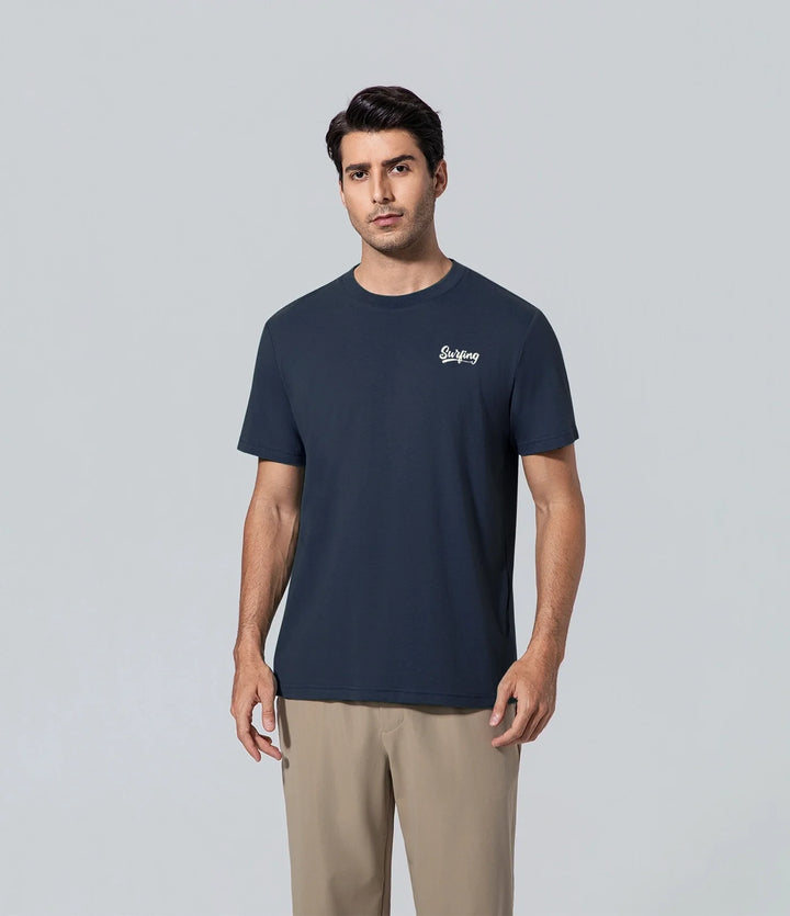 Camiseta polera para hombre de los hombres manga corta marina guerra