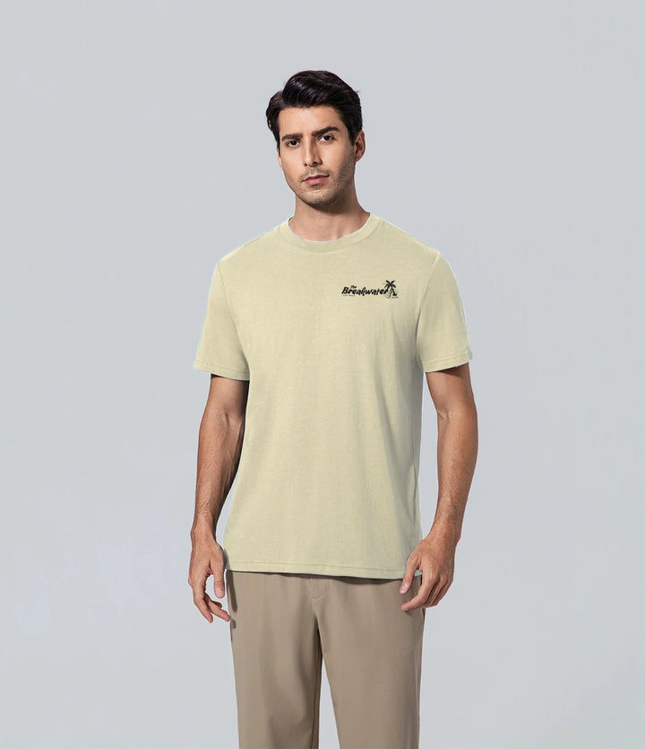 Camiseta polera para hombre de los hombres manga corta camiseta