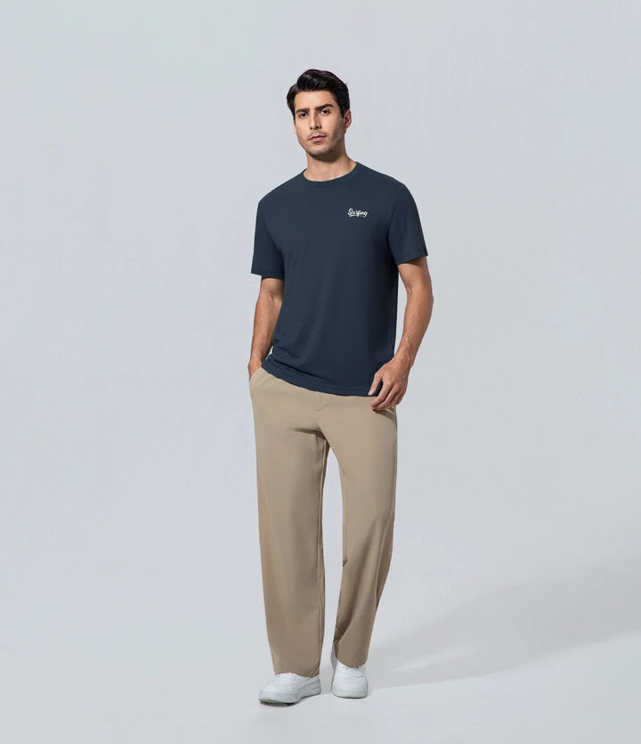 Camiseta polera para hombre de los hombres marina guerra azul