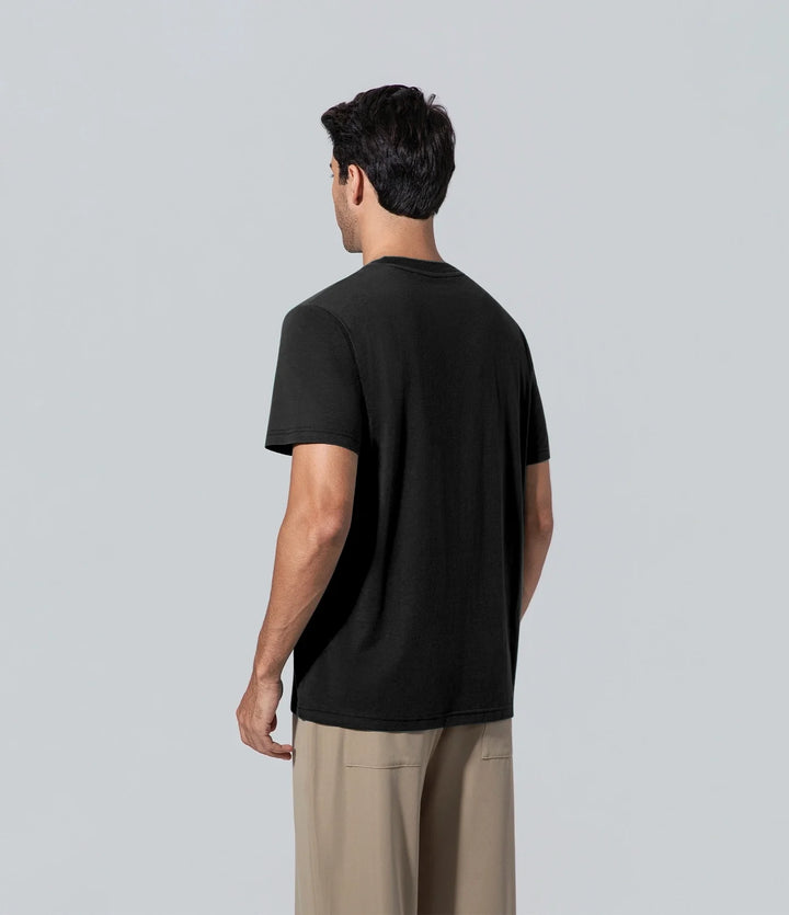 Camiseta polera para hombre del plano negro