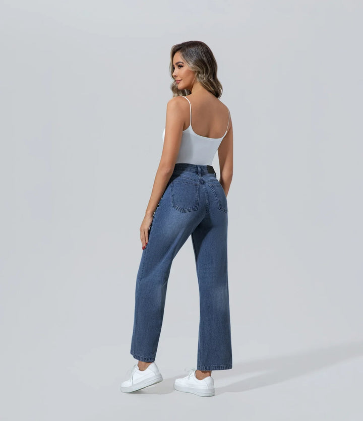 Jeans de mujer con bolsillos blanco camisola Bolsillo, Casual, Jeans, Moda, Mujer