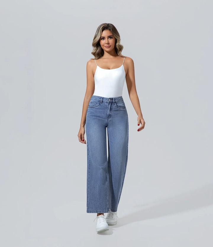 Jeans de mujer con bolsillos blanco espaguetis Bolsillo, Casual, Jeans, Moda, Mujer