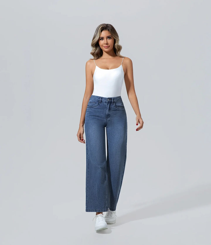 Jeans de mujer con bolsillos blanco espaguetis Bolsillo, Casual, Jeans, Moda, Mujer