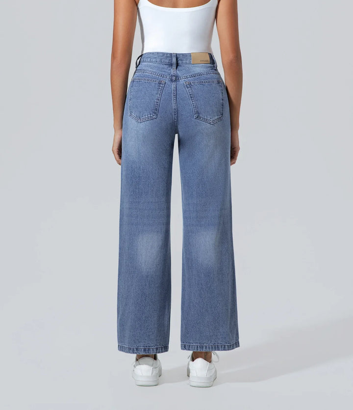 Jeans de mujer con bolsillos persona luz azul Bolsillo, Casual, Jeans, Moda, Mujer