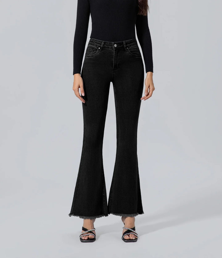 Jeans mujer casual negro llamarada vaqueros Algodón, Bottom, Casual, Jeans, Jungle Adventure