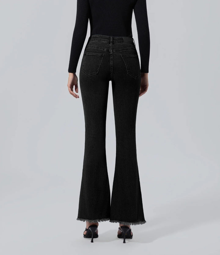 Jeans mujer casual negro llamarada vaqueros Algodón, Bottom, Casual, Jeans, Jungle Adventure