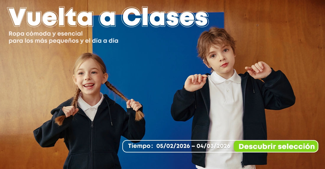 Vuelta a Clases
Ropa comoda y esencial
para los mas pequeios y el dia a dia