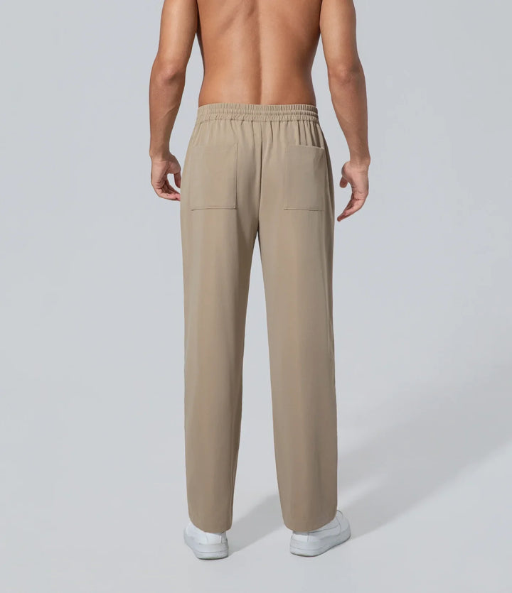 Pantalón Largo Casual Hombre de los hombres holgado caqui Bolsillo, Bottom, Boundiess Comfort, Casual,