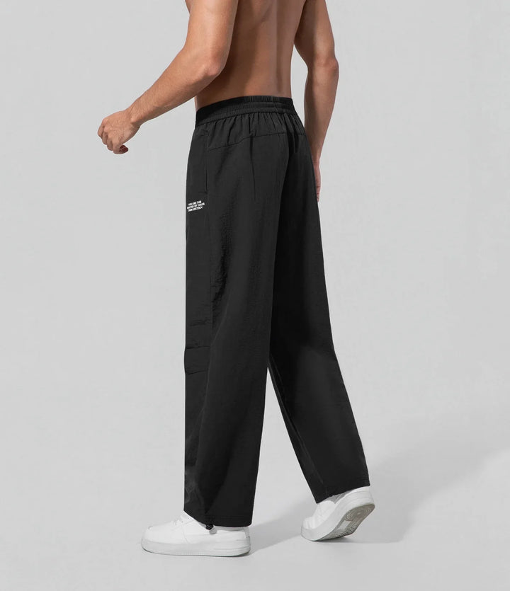 Pantalón Largo Hombre de los hombres holgado negro Bolsillo, Bottom, Básico, Casual,