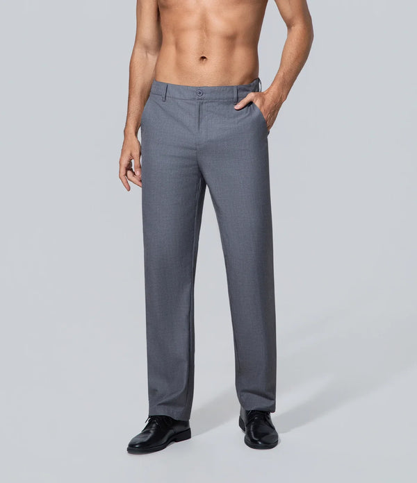 Pantalón de Traje Hombre los hombres gris vestido Bolsillo, Bottom, Commanding Confidence, Formal,