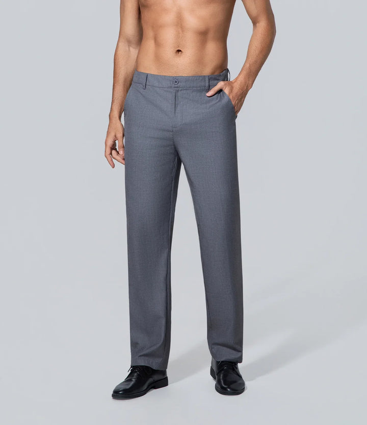 Pantalón de Traje Hombre los hombres gris vestido Bolsillo, Bottom, Commanding Confidence, Formal,