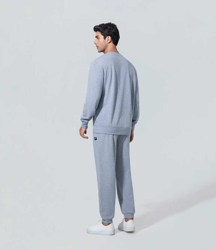 Polera pique hombre manga larga de los hombres luz azul