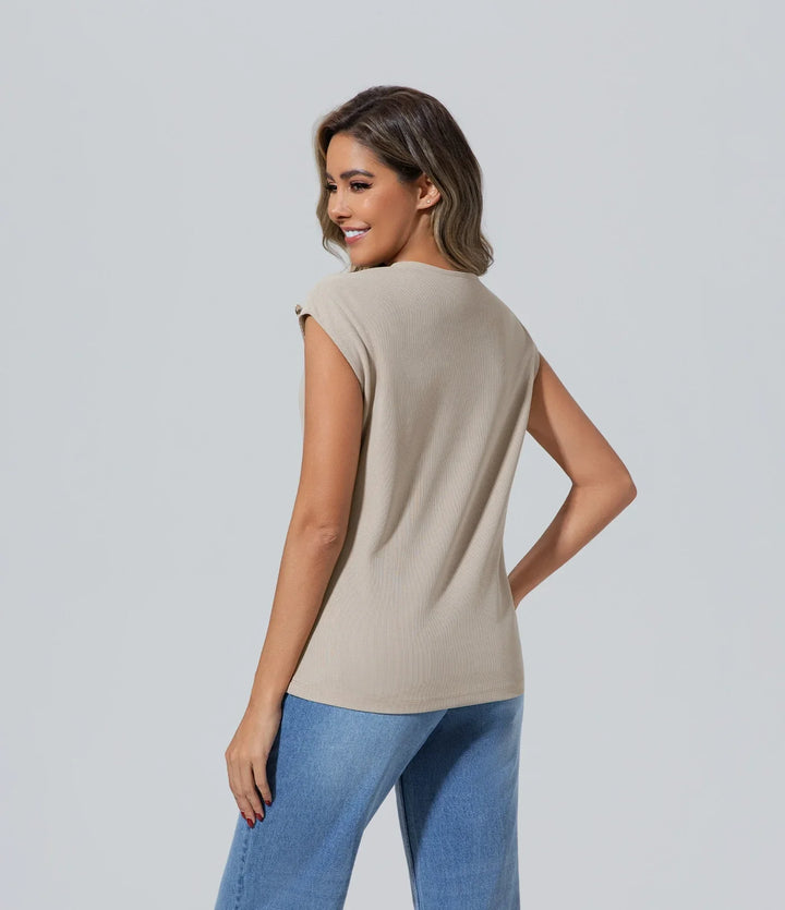 Poleras de mujer elegante y moda luz beige Camisetas, Casual, Cuello redondo, Elegant, Moda