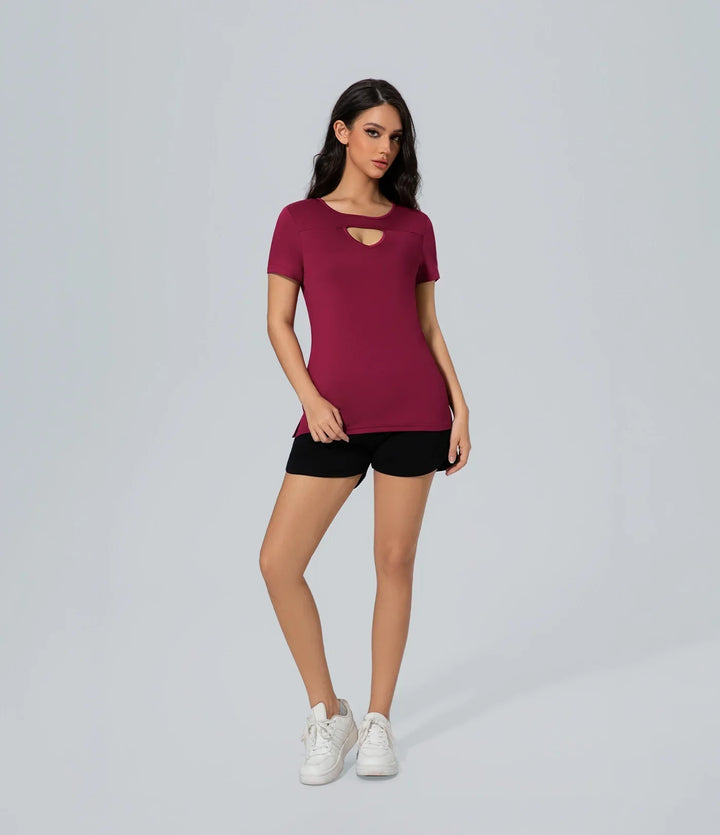 Poleras sexy mujer Camisetas, Casual, Cuello redondo, Enjoy life slowly, Key