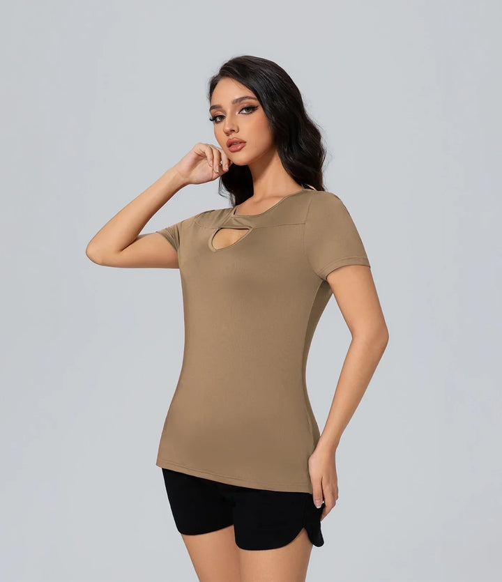 Poleras sexy mujer Camisetas, Casual, Cuello redondo, Enjoy life slowly, Key