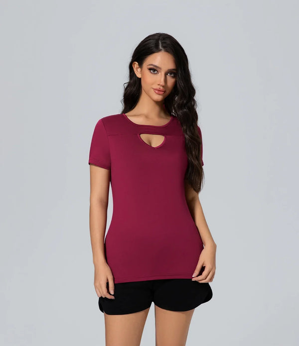 Poleras sexy mujer Camisetas, Casual, Cuello redondo, Enjoy life slowly, Key