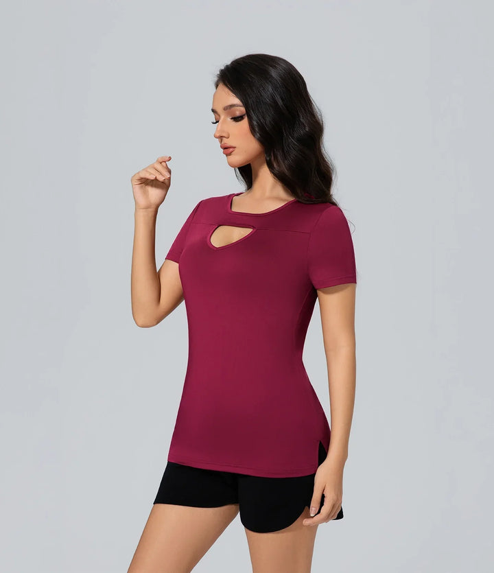 Poleras sexy mujer Camisetas, Casual, Cuello redondo, Enjoy life slowly, Key