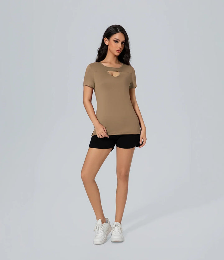 Poleras sexy mujer Camisetas, Casual, Cuello redondo, Enjoy life slowly, Key