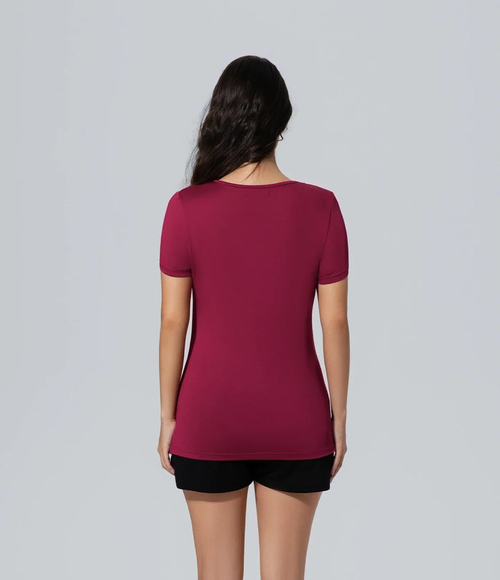 Poleras sexy mujer Camisetas, Casual, Cuello redondo, Enjoy life slowly, Key