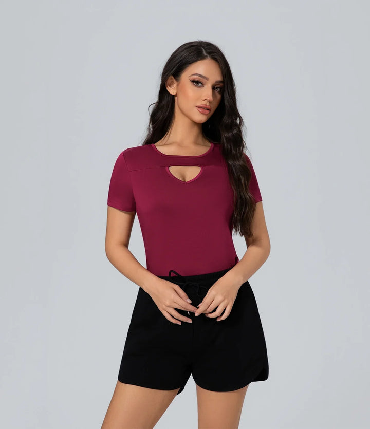 Poleras sexy mujer Camisetas, Casual, Cuello redondo, Enjoy life slowly, Key