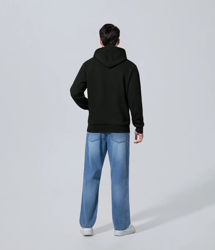 Polerón con capucha para hombre de los hombres negro encapuchado Boundiess Comfort, Casual, Hombre, Key, Manga larga
