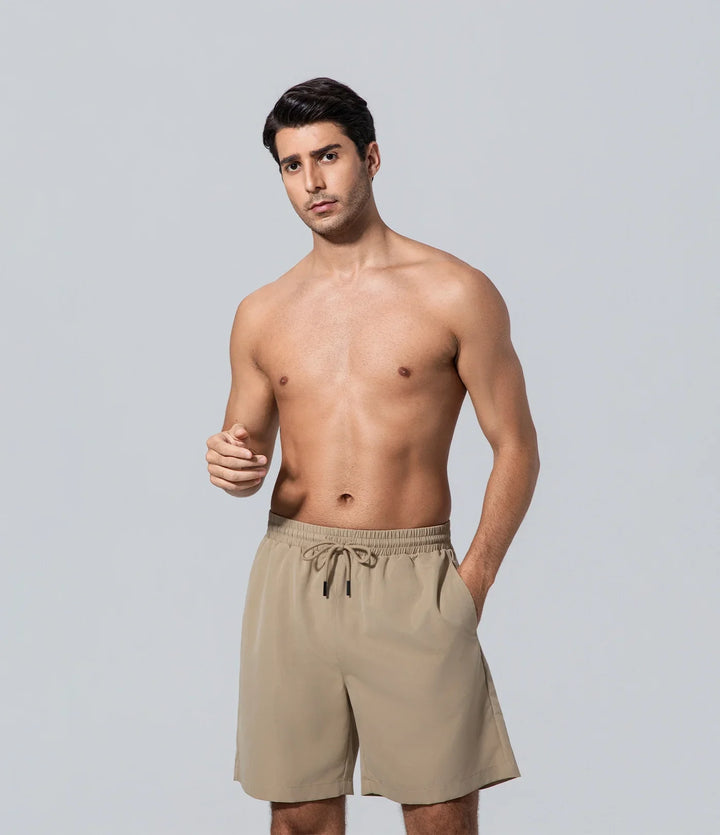 Short de hombre short baño los hombres caqui bermudas