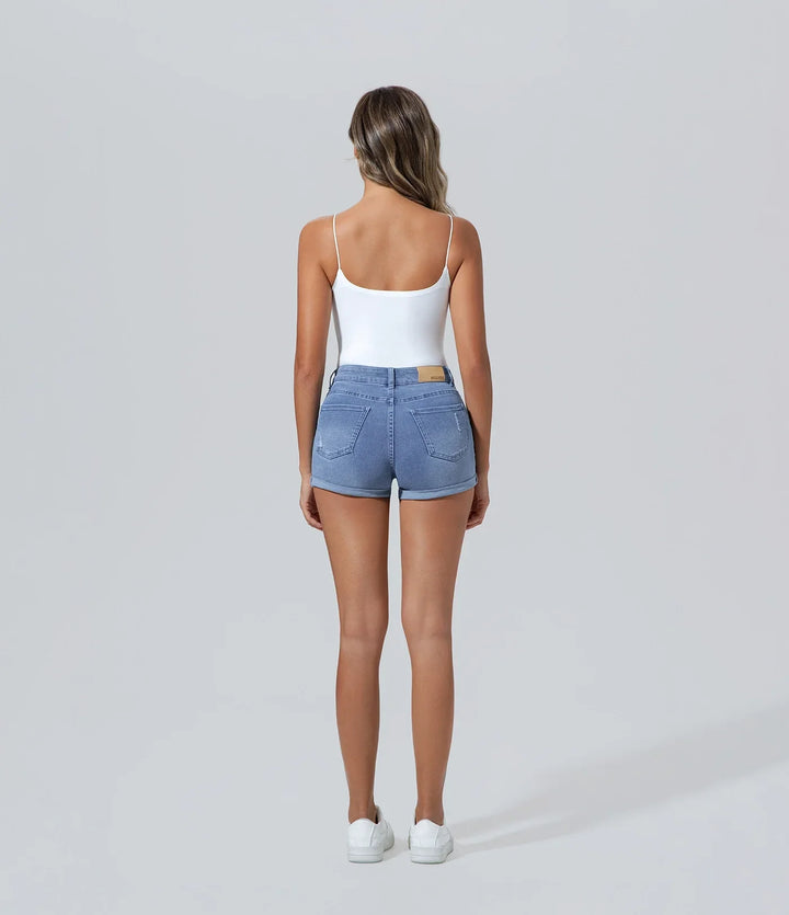 Short de jeans para mujer las mujeres luz azul Bolsillo, Casual, Jeans, Moda, Mujer